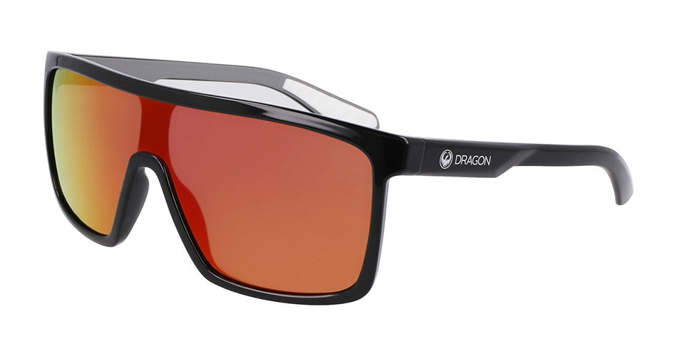 MOMENTUM - Shiny Black/Grey with Polarized Lumalens Red Ionized Lens