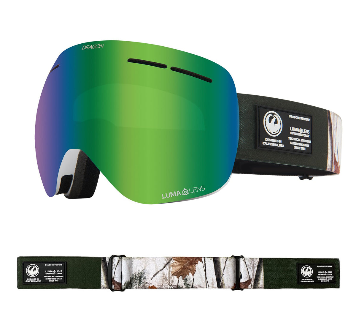 X1S - Alpine Camo with Lumalens Green Ionized &amp; Lumalens Amber Lens