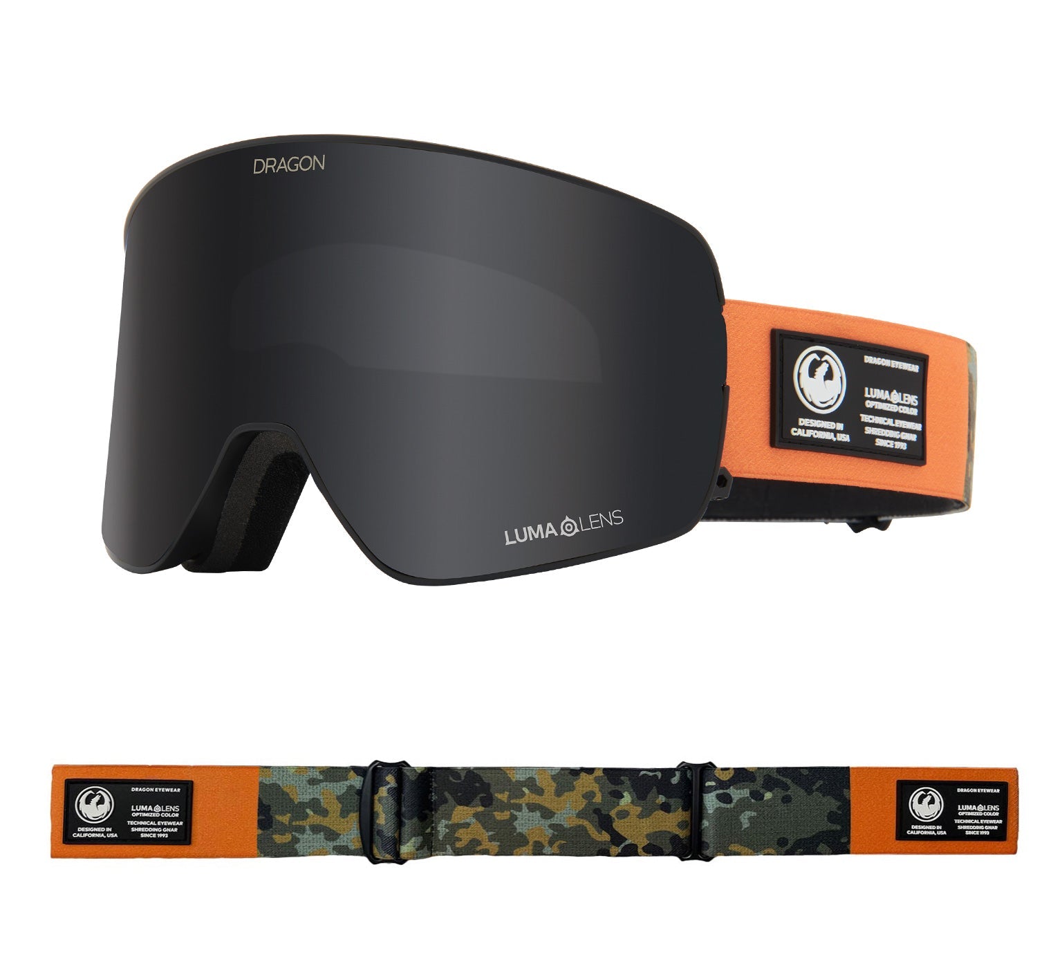 NFX2 - Bush Camo with Lumalens Dark Smoke & Lumalens Amber Lens