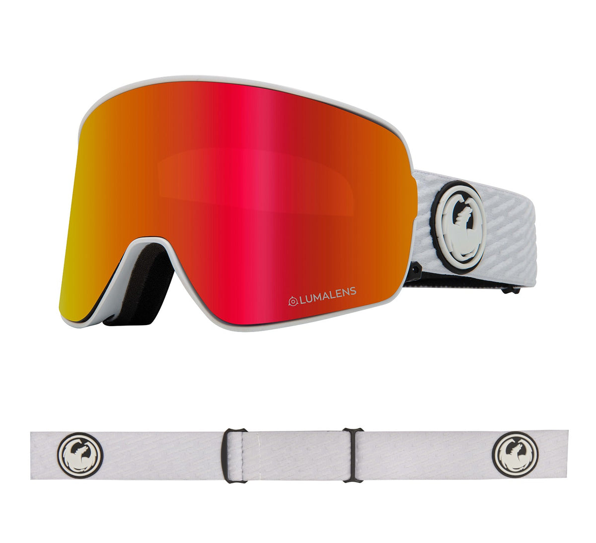 NFX2 - PK White with Lumalens Red Ionized &amp; Lumalens Pink Ionized Lens